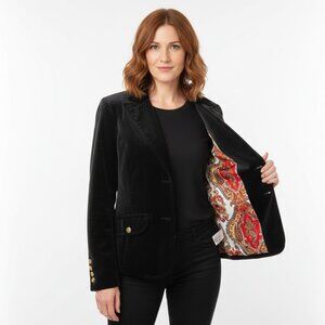 Old Navy: Womens Black Velvet Blazer - Medium